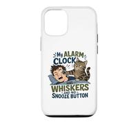 Mon réveil a des Moustaches, Pas de Bouton Snooze, Chat Coque pour iPhone 12/12 Pro