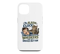 Mon réveil a des Moustaches, Pas de Bouton Snooze, Chat Coque pour iPhone 13