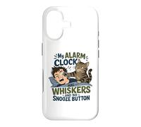 Mon réveil a des Moustaches, Pas de Bouton Snooze, Chat Coque pour iPhone 17