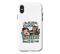 Mon réveil a des Moustaches, Pas de Bouton Snooze, Chat Coque pour iPhone X/XS