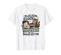 Mon réveil a des Moustaches, Pas de Bouton Snooze, Chat T-Shirt