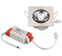MONACOR LDSQ-755C/WWS Spot LED encastré, carré, 5 W - Luminaires encastrés