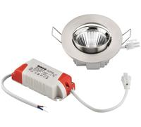 MONACOR LDSR-755C/WWS Spot LED encastré, rond et plat, 5 W - Luminaires encastrés