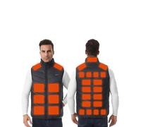 Monave Gilet chauffant pour homme femme 27 coussins chauffants, gilet chauffant pour moto, pêche, marche et travail en plein air pour Noël et Thanksgiving (batterie non incluse)