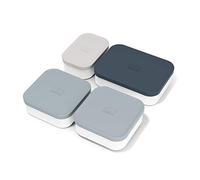 MONBENTO - 4x Petites Boîtes Repas Hermétiques avec Couvercle MB Extra / Compartiments pour Bento Box MB Original - Idéal pour le Travail/Ecole - sans BPA - Durable et Sûr - Gris, Blanc, Bleu