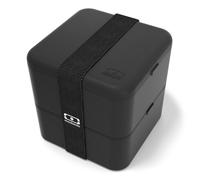 monbento - Bento box MB Square Onyx - Grande Boîte Repas à Compartiments - Lunch box Hermétique 2 étages - Idéal pour Travail/Ecole - Sans BPA - Durable et Sûr - Made In France - Noir