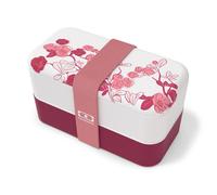 monbento - Bento box MB Original Magnolia - Boîte Repas à Compartiments - Lunch box Hermétique 2 étages - Idéal pour Travail/Ecole - Sans BPA - Durable et Sûr - Made In France - Rose à fleurs