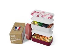 Lunch box rectangulaire 2x500ml magnolia