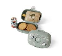 Monbento Boîte à goûter enfant MB Gram Raccoon 600 ml Sans BPA Motif raton laveur Vert