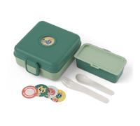 monbento - Boite a Sandwich Enfant Snacky vert Forest - Lunch Box Enfant pour Sandwich Entier - Couverts Inclus - Boite a Gouter Personnalisable - Idéal pour École/Pique-niques - Sans BPA - Vert