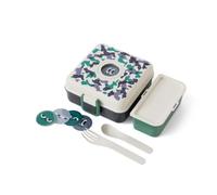 monbento - Boite a Sandwich Personnalisable Enfant Snacky - Couverts Inclus | Lunch Box Enfant pour Sandwich Entier - Idéal pour Gouter École/Pique-niques - Sans BPA - Bleu Camo