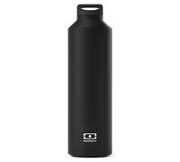 monbento - Bouteille Isotherme Steel noir Onyx - Gourde Inox 500ml avec Infuseur Thé/Fruit Amovible - Garde Boissons Chaudes/Froides Jusqu'au 12h - Parfaite pour Bureau/Pique-nique/Sport