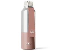 MONBENTO - Bouteille isotherme Steel rose Moka - Gourde Isotherme Inox 500ml avec Infuseur Thé/Fruit - Garde Boissons Chaudes/Froides - Bouteille Inox Idéale Bureau/Pique-nique/Sport - Fleurs