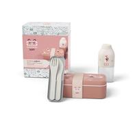 monbento - Coffret Cadeau Enfant - avec Lunch box MB Foodie Fox, Gourde Enfant MB Positive S, couvert enfant MB Pocket Color - Idée Cadeau pour Enfant Pratique pour L'école - Renard