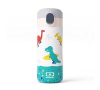MONBENTO - Gourde Isotherme Enfant Pop bleu Dino - Bouteille Isotherme pour Enfant 360 ml - Isotherme jusqu'à 12h Boissons Chaudes/Froides - Idéale pour École/Randonnées - Sans BPA - Dinosaures