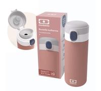 MONBENTO - Gourde Isotherme MB Pop rose Moka - 360ml - Garde au Chaud/Froid jusqu'à 12h - Petite Gourde Hermétique pour Enfant Ecole/Parc et/ou pour Adulte à Glisser dans un Sac à Main - rose