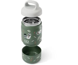 Monbento Handy Racoon Lunchbox Isotherme Enfant 2 Compartiments 350 ml + 150 ml