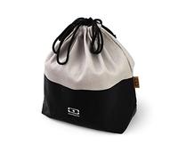 monbento - Lunch Bag MB Pochette L Onyx - Sac à Lunch Box Polyester et Coton - Idéal pour contenir Bento Box MB Square + une Bouteille - Noir