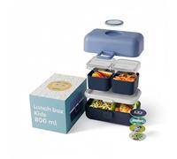 monbento - Lunch Box Enfant MB Tresor Infinity - Boîte Repas et/ou Goûter avec 3 Compartiments - Idéal Pour Ecole ou Parc - Sans BPA - Durable et Sûr - Bleu
