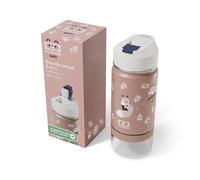 monbento - MB Twisty - Gourde Snack 2-en-1 pour Enfant - 300 ml - Gourde Isotherme en Acier Inoxydable avec Compartiment Goûter - Hermétique et sans BPA - Cannelle Fox