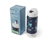 monbento - MB Twisty - Gourde Snack 2-en-1 pour Enfant - 300 ml - Gourde Isotherme en Acier Inoxydable avec Compartiment Goûter - Hermétique et sans BPA - Bleu Wolf