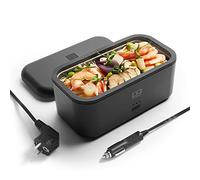 monbento - MB Warmer Onyx - Lunch Box Chauffante Electrique avec Cable Voiture - Gamelle Chauffante - Bento Chauffant - Idéale pour le Travail/Bureau - Durable et Sûre - Noir