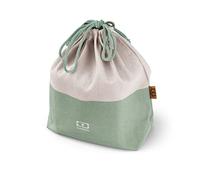 monbento - Pochette L - Sac Repas 5,7 L à Cordons pour Lunch Box | Lunch bag effet lin coton et polyester, accueille bento MB Square, gourde et couverts, fermeture à cordons