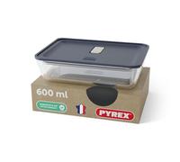monbento - Prep - Boîte de Conservation en Verre Pyrex 600 ml Hermétique | Récipient verre borosilicate Made in France, four, micro-ondes, congélateur, lave-vaisselle, empilable, batch cooking