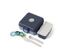 monbento - Sandwich Box Snacky bleu Infinity - Lunch Box Enfant pour Encas - Couverts Inclus - Boite a Gouter Personnalisable - Idéal pour École/Pique-niques - Compatible Lave-vaisselle - Sans BPA