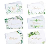 MONCAP 120pcs Cartes de Commande Vertes pour Petites Entreprises Mini Carte de Remerciement pour Client Magasin Anniversaire Baby Shower (3,2 * 2 pouces)