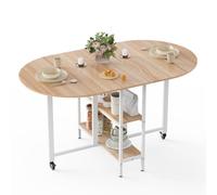Mondeer 140cm Table à Manger Pliable,Table de Cuisine pour Petits Espaces