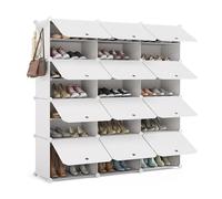 Mondeer Armoire à Chaussures, Étagère à Chaussures 3x7 Plis, Rangement Chaussures pour 42 Paires, pour Toutes Sortes de Chaussures, Convient pour Couloirs, Chambres à Coucher, Couloirs, Blanc