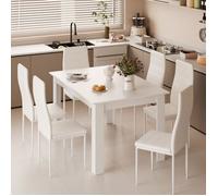 Mondeer Ensemble table à manger avec 6 chaises,salle à manger avec 6 chaises pour salle à manger,cuisine,salon,138Lx90Px75H