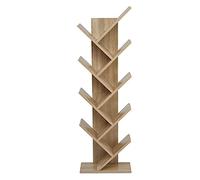 Mondeer - Étagère à 8 Niveaux - Bibliothèque Etagères de Rangement en Forme Arbre pour CD Albulm in Salon Bureau 40 x 20 x 127 cm Bois