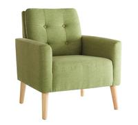Mondeer Fauteuil de Salon,Fauteuil 1 Place en Tissu,Pieds en Bois Massif