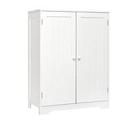 Mondeer - Meuble de Salle de Bain - Meuble de Rangement Buffet avec 180° 2 Portes et 3 Étagères Moderne MDF Peinture 60x30x80cm, pour Salle à Bain Salon Chambre Entrée Cuisine, Blanc H1071BC01WT