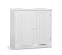 Mondeer - Meuble sous Lavabo - Meuble sous Lavabol Salle de Bain en Bois avec Deux Portes Peu Encombrant Poser Librement 60 x 30 x 60 cm pour Salle de Bain Blanc