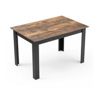 Mondeer Table à manger en bois, table de cuisine pour 4 à 6 personnes, 120 x 80 x 75 cm (l x p x h)