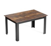 Mondeer Table à manger en bois, table de cuisine pour 4 à 6 personnes, 138 x 90 x 75 cm (l x p x h)