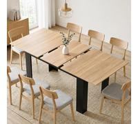 Mondeer Table à Manger Extensible, 140-180 cm Table de Cuisine | Extensible Rectangle Table à Manger Moderne pour 4-8 Personnes, pour Petits Espaces, Salle à Manger, Salon