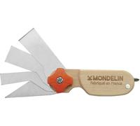 MONDELIN - Couteau à Enduire 4 lames Heliss - Outil Plaquiste Professionnel - Lame acier inoxydable, Manche Ergonomique - Idéal pour Travaux de Finition et Enduit