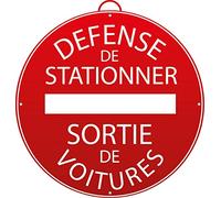 MONDELIN Mob Panneau Défense de Stationner Sortie de Voitures Ø 280 mm