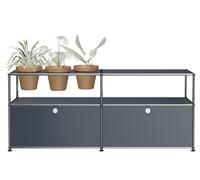 Mondes des plantes Sideboard Configuration 1 USM Haller Anthracite gris - USM HALLER DE_QS_M46 ANTHAGR