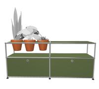 Mondes des plantes Sideboard Configuration 1 USM Haller Vert olive - USM HALLER DE_QS_M46