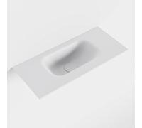Mondiaz EDEN Lavabo - 51x23cm - sans trou de robinet - solid surface - central - talc F501041Talc