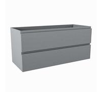 Mondiaz Hay Meuble sous vasque - 110x45x50cm - 2 tiroirs - softclose - 1 découpe centre - Plata M45125Plata