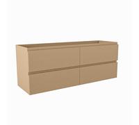 Mondiaz Hay Meuble sous vasque - 130x40x50cm - 4 tiroirs - softclose - 2 découpes gauche et droite - Oro M45222Oro