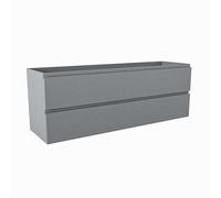 Mondiaz Hay Meuble sous vasque - 140x40x50cm - 2 tiroirs - softclose - 1 découpe gauche - Plata M45208Plata