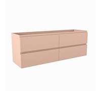 Mondiaz Hay Meuble sous vasque - 140x40x50cm - 4 tiroirs - softclose - 1 découpe centre - Rosee M45228Rosee