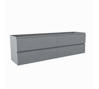 Mondiaz Hay Meuble sous vasque - 170x40x50cm - 4 tiroirs - softclose - 1 découpe droite - Plata M45244Plata